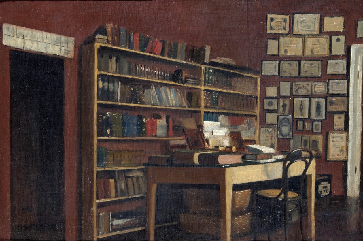 Angolo dello studio di Sir Richard Burton, 1889 da Albert Letchford