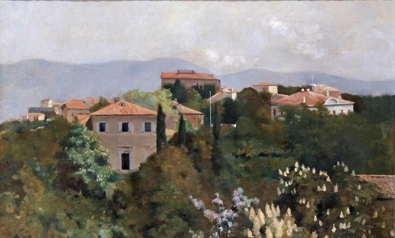 Case sulla collina a Trieste, c.1889 da Albert Letchford