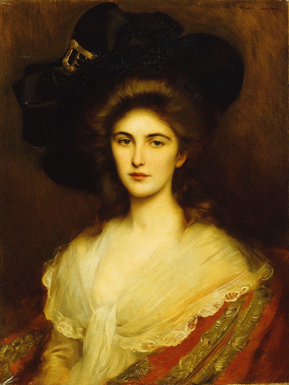 Ritratto di una signora elegante con cappello nero da Albert Lynch