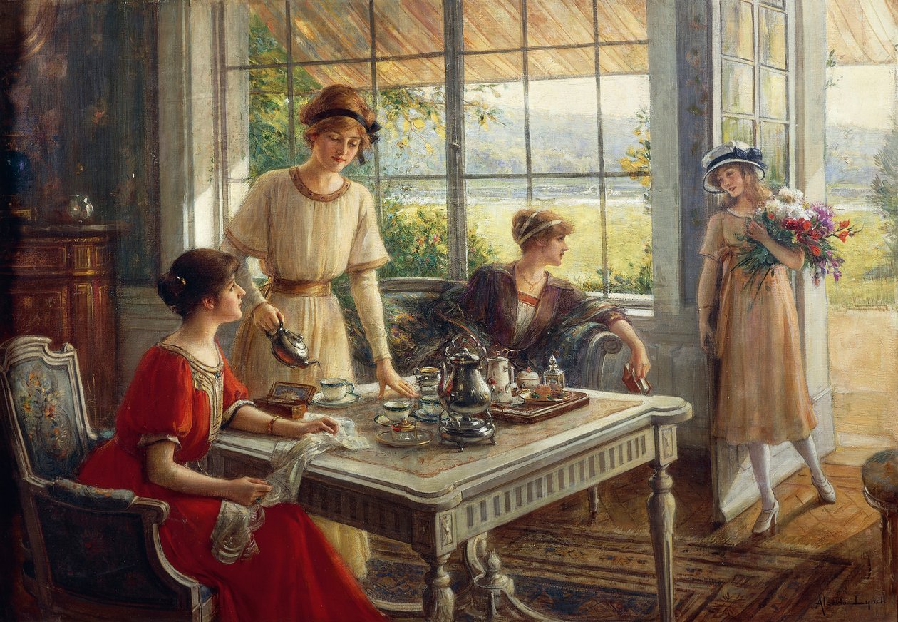 Donne che prendono il tè, di Albert Lynch (1851-1912) da Albert Lynch