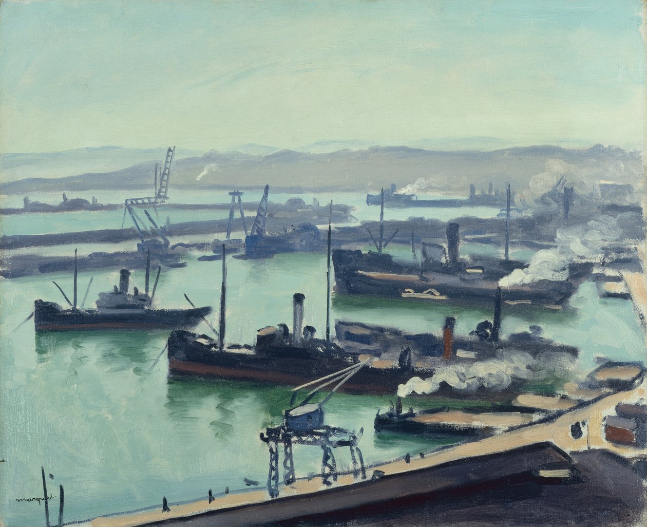 Il porto di Algeri (olio su tela) da Albert Marquet