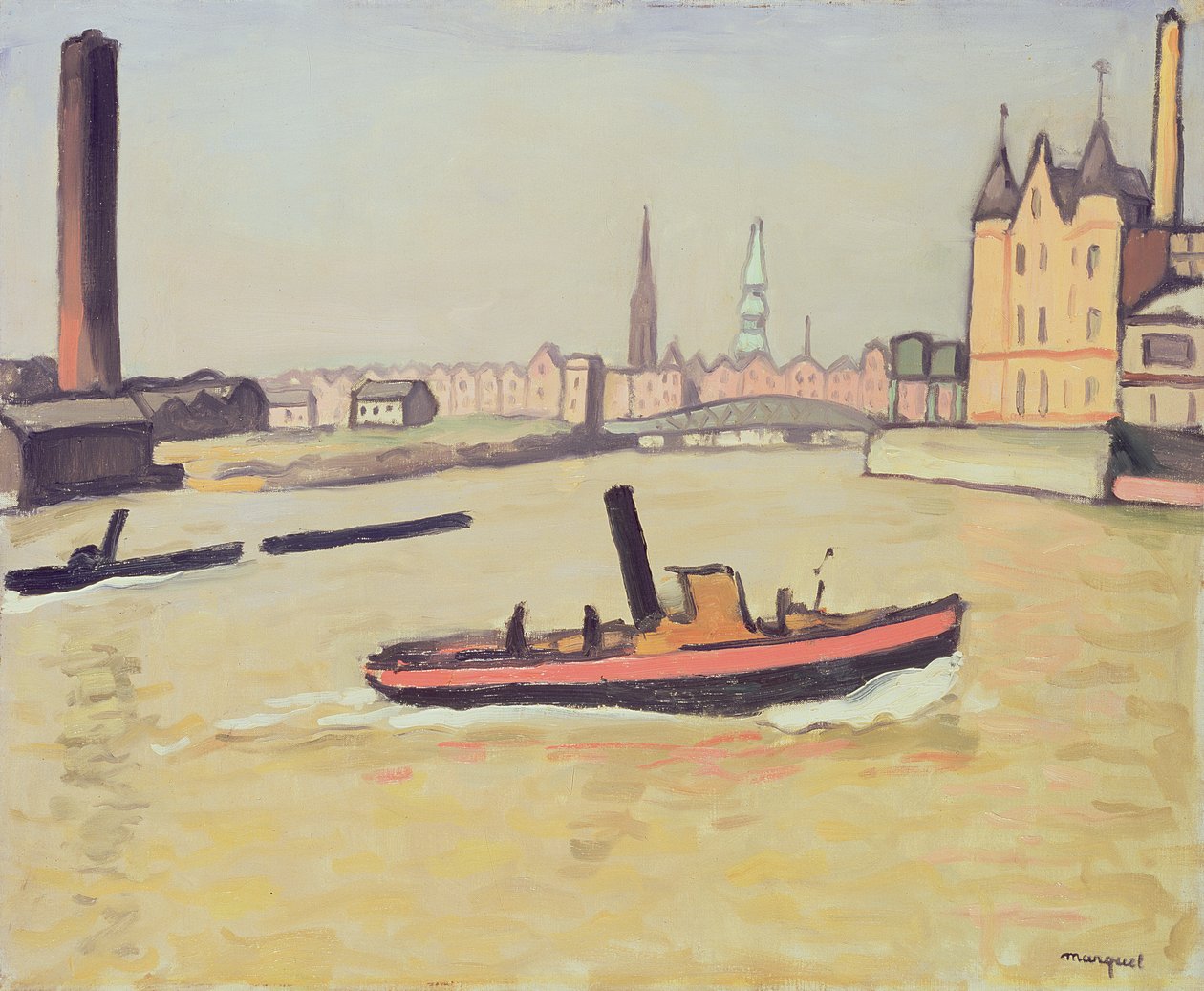 Il porto di Amburgo da Albert Marquet