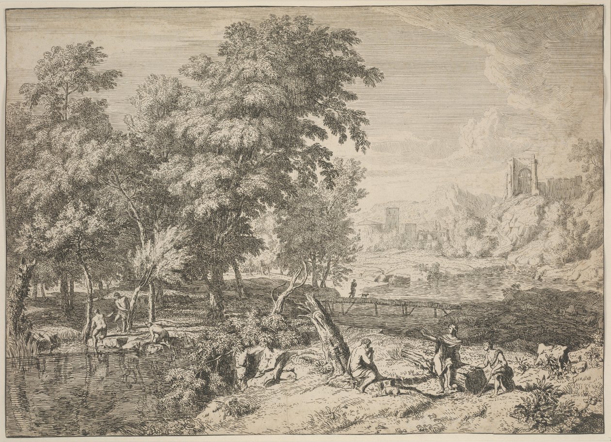 Paesaggio con bagnanti da Albert Meyering