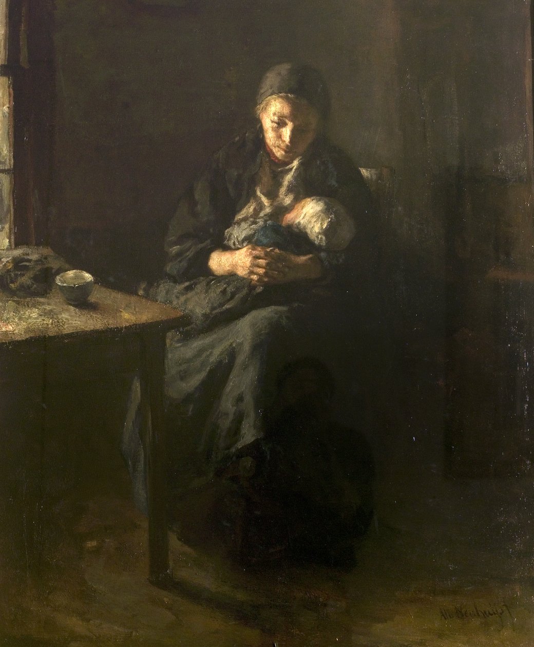Amore Materno (Tristezza), c.1857 da Albert Neuhuys