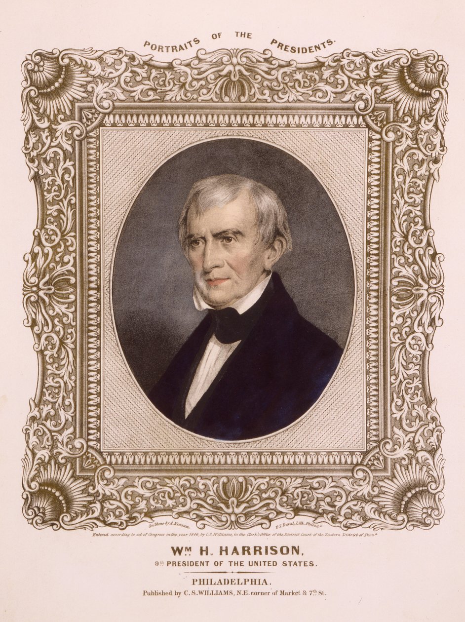 Presidente degli Stati Uniti William Henry Harrison, 1846 da Albert Newsam