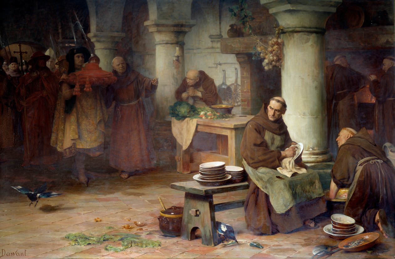 San Bonaventura riceve la porpora cardinalizia da Albert Pierre Dawant