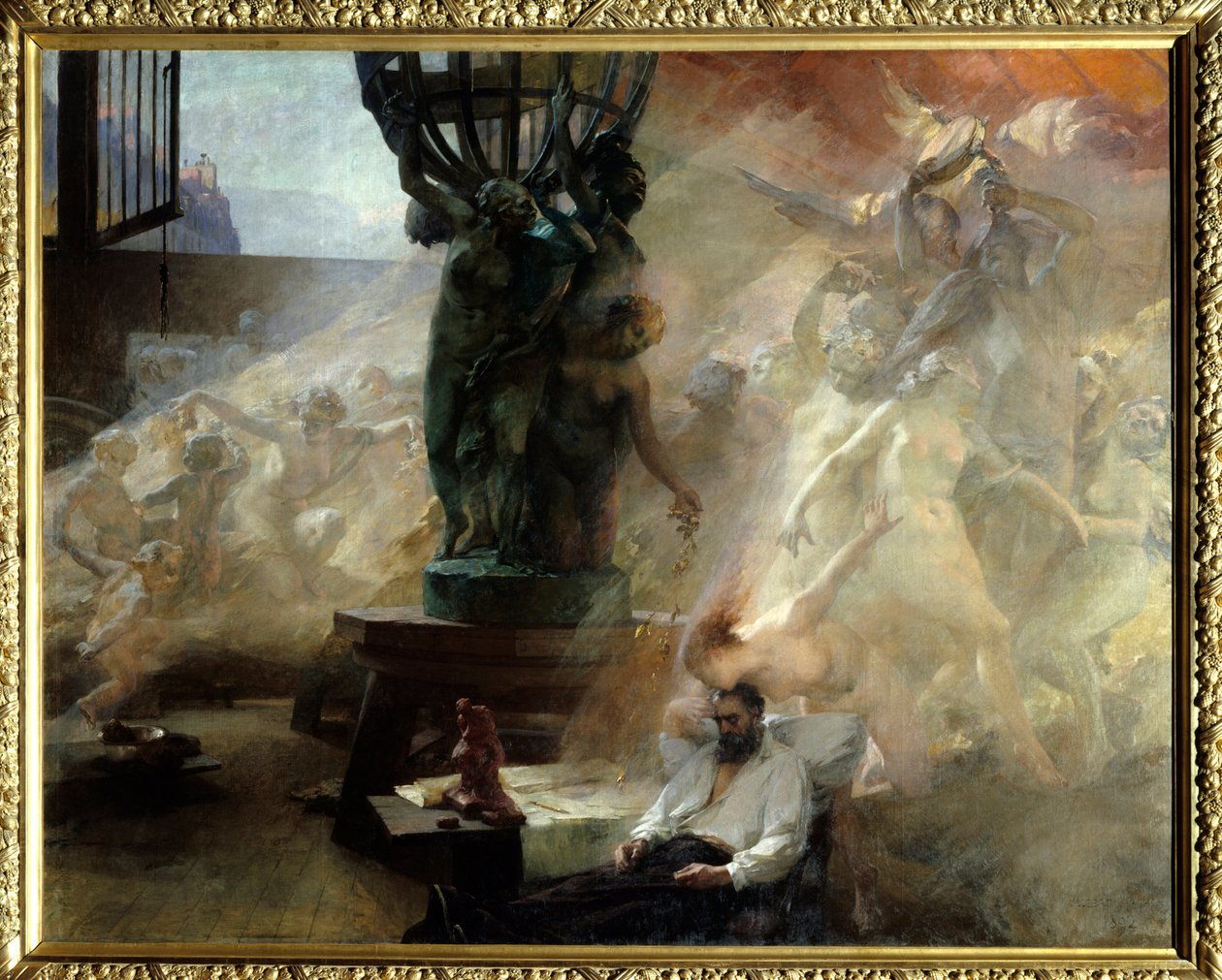 La morte di Jean Baptiste Carpeaux (dipinto di Albert Maignan) da Albert Pierre Rene Maignan