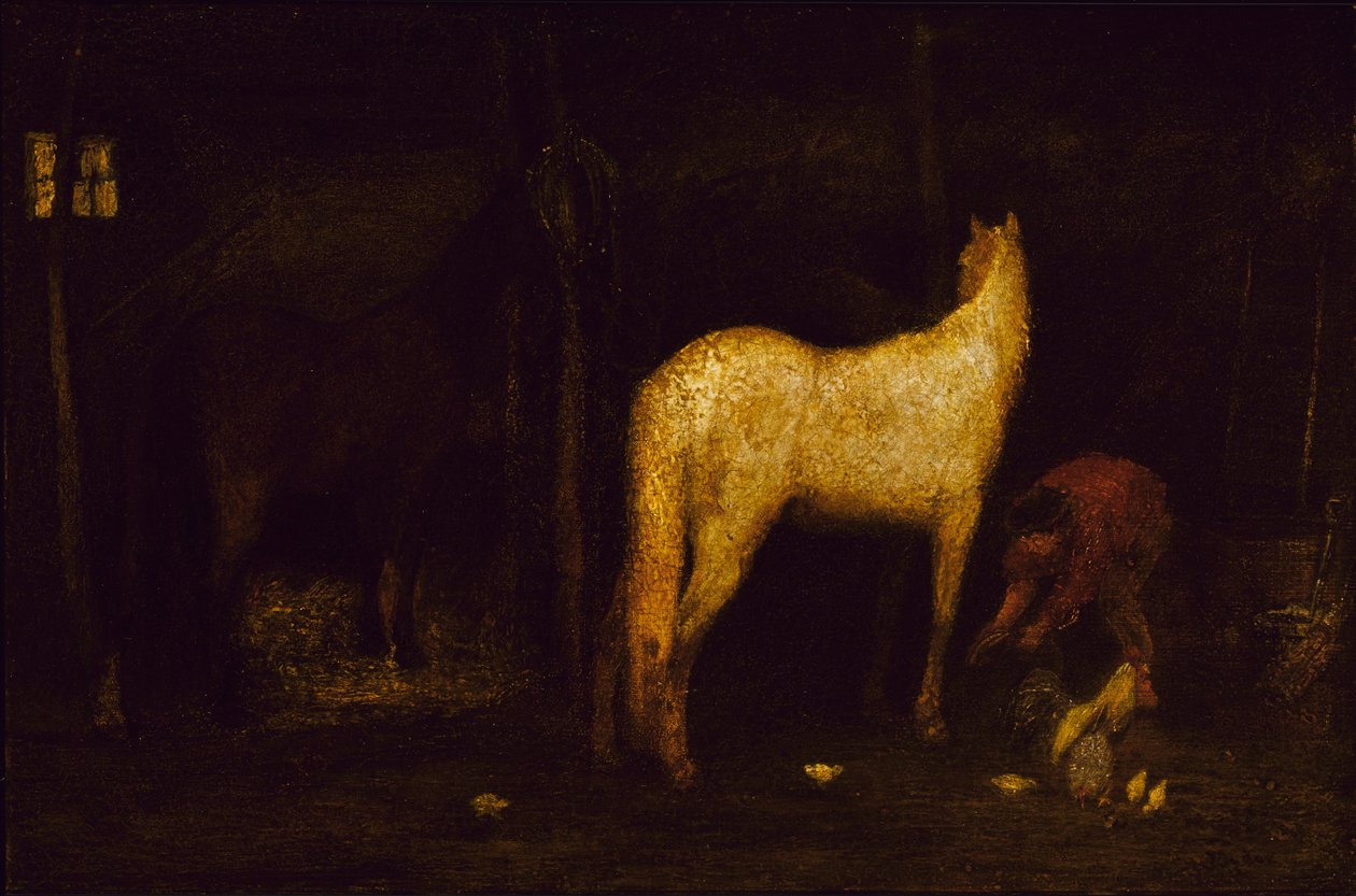 Nella stalla, prima del 1911 da Albert Pinkham Ryder
