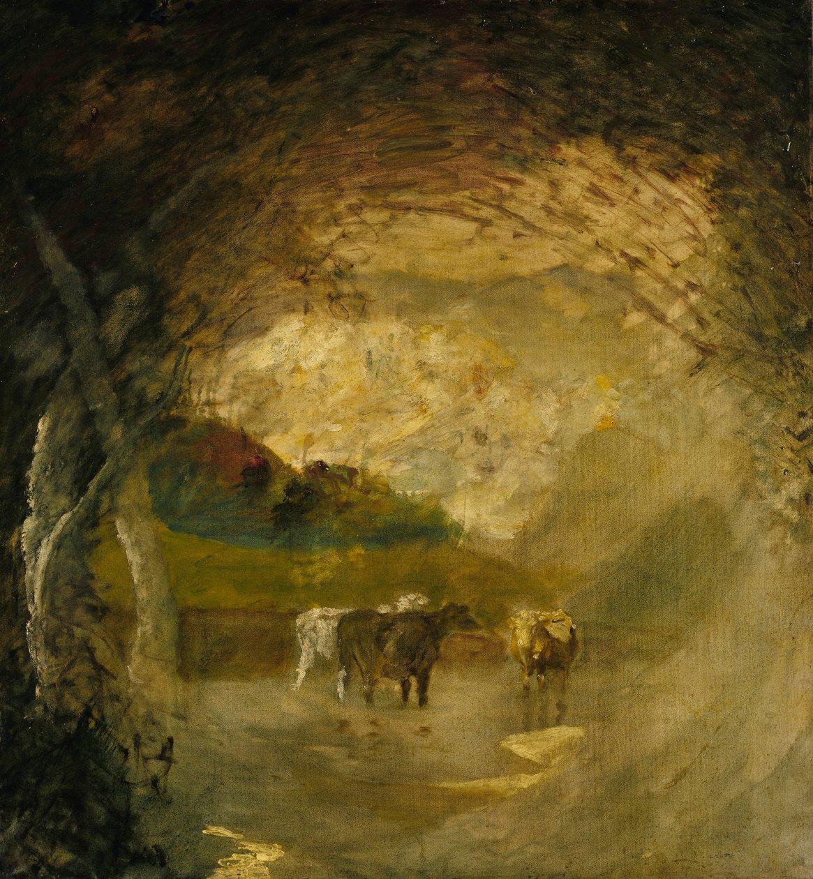 Paesaggio con alberi e bestiame da Albert Pinkham Ryder