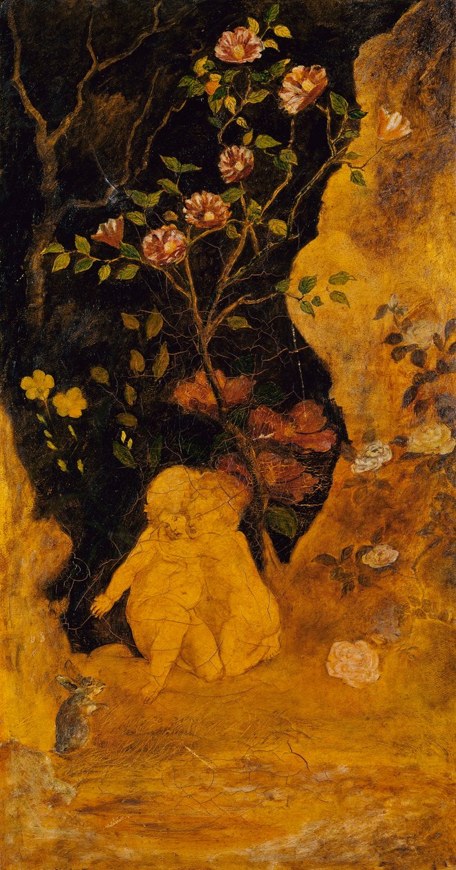 Pannello per uno schermo: Bambini spaventati da un coniglio da Albert Pinkham Ryder