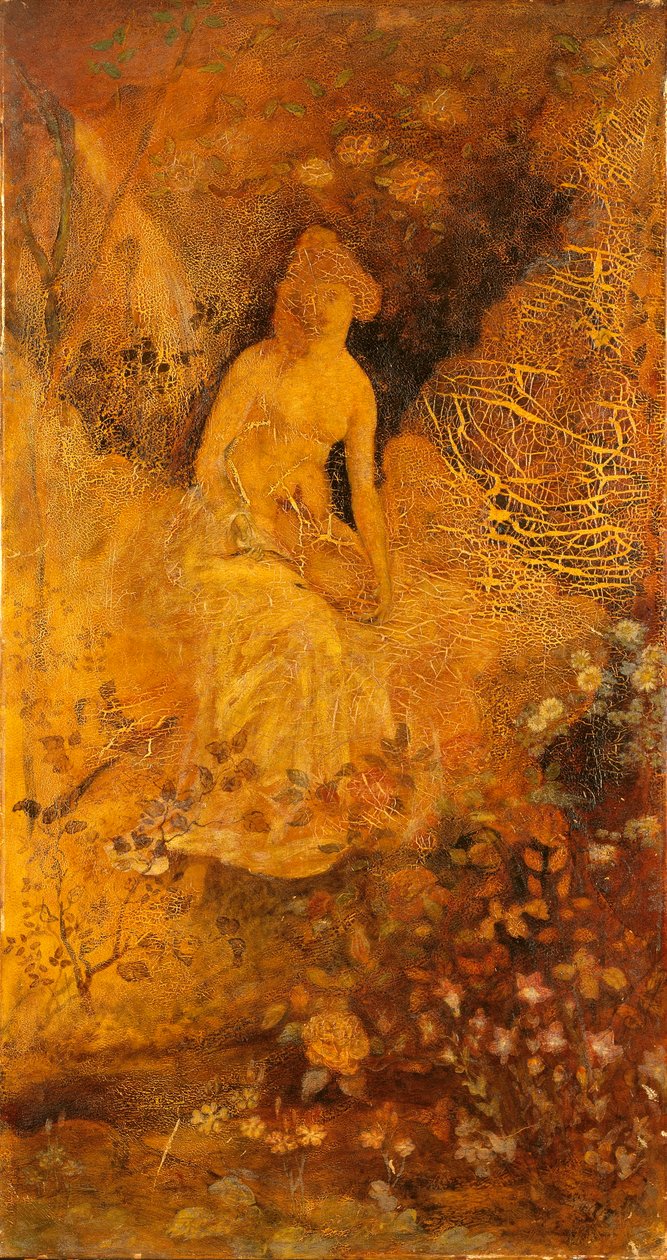 Pannello per uno schermo: Donna con cervo da Albert Pinkham Ryder