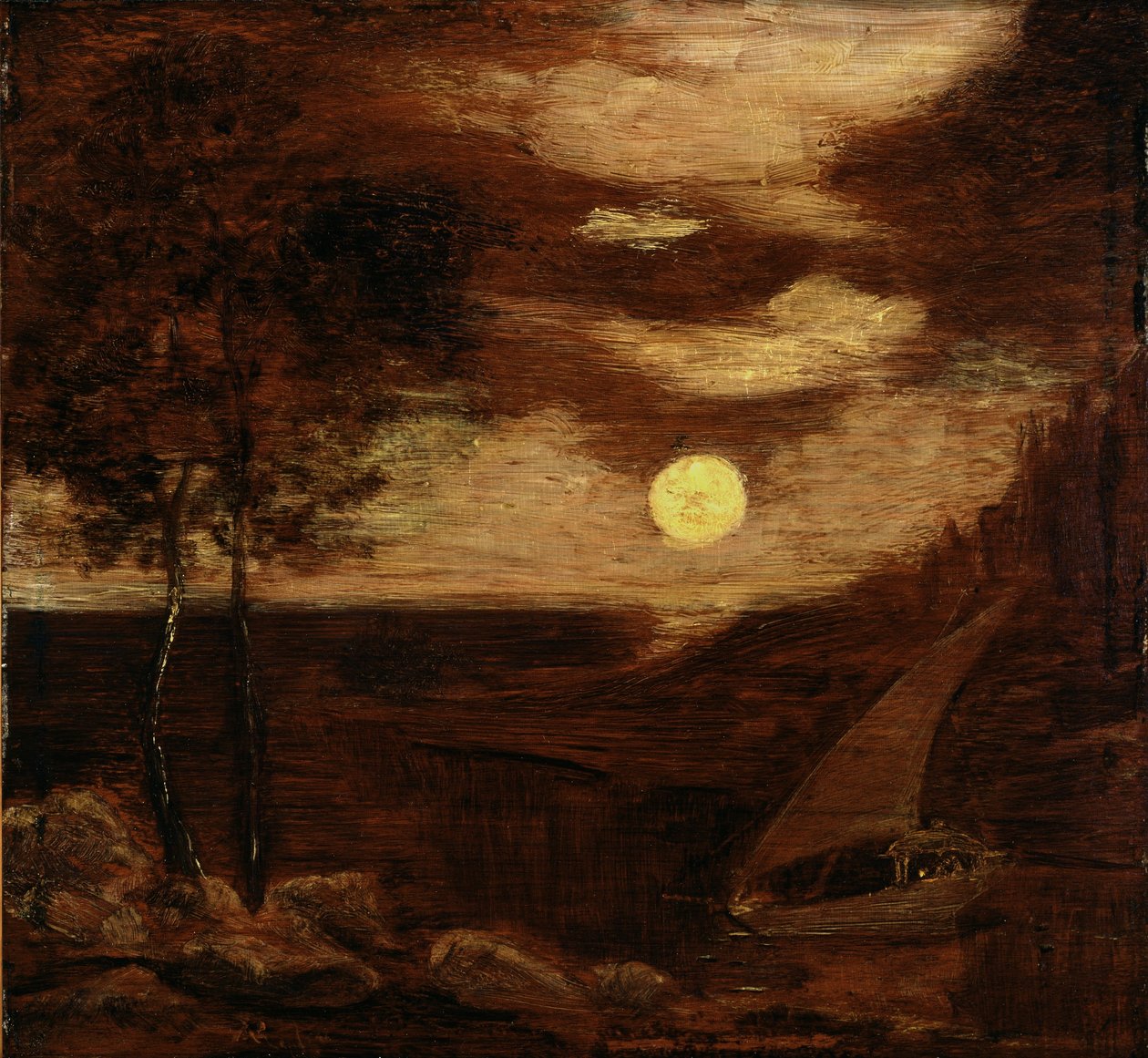 La barca degli innamorati da Albert Pinkham Ryder