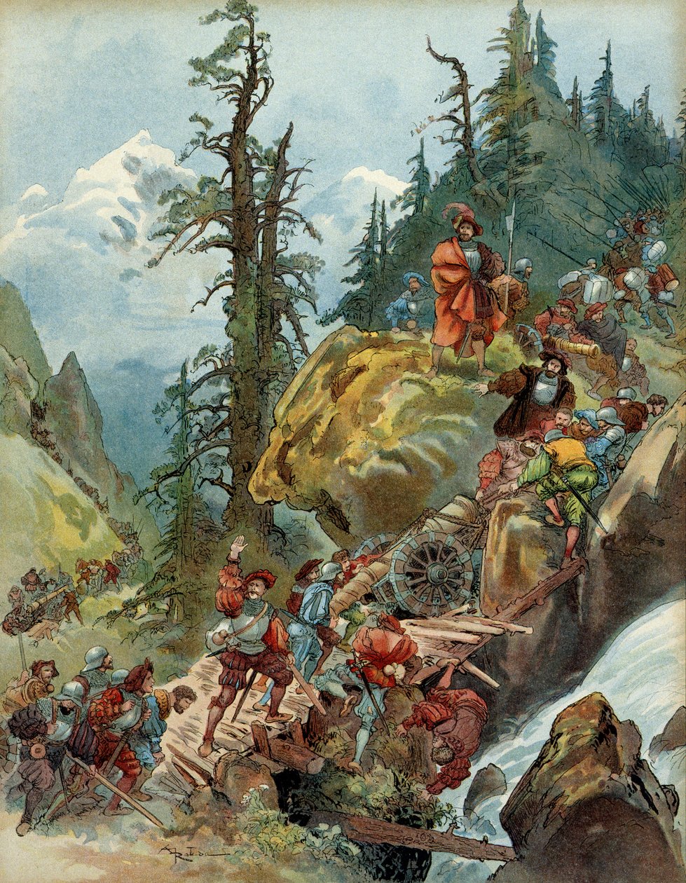 Quinta guerra italiana (1515-1516): il passaggio delle Alpi nell