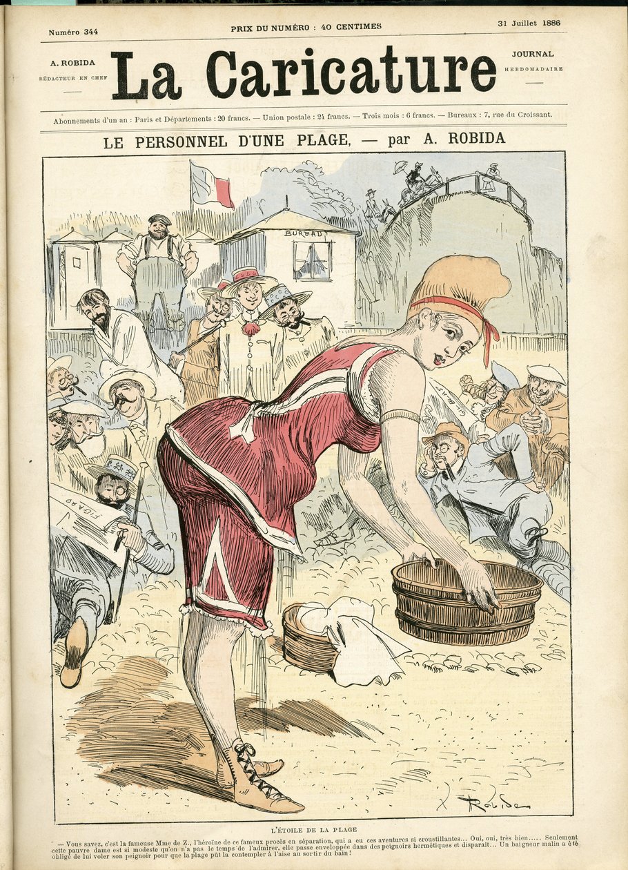 Illustrazione di Albert Robida (1848-1926) per la copertina di La Caricature (1880) da Albert Robida