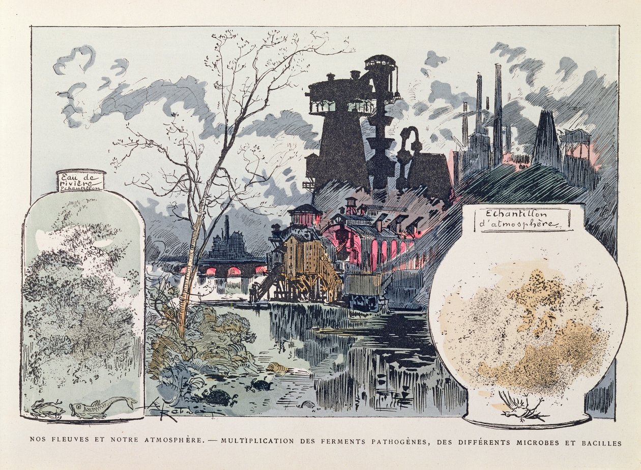 Inquinamento industriale, illustrazione da 