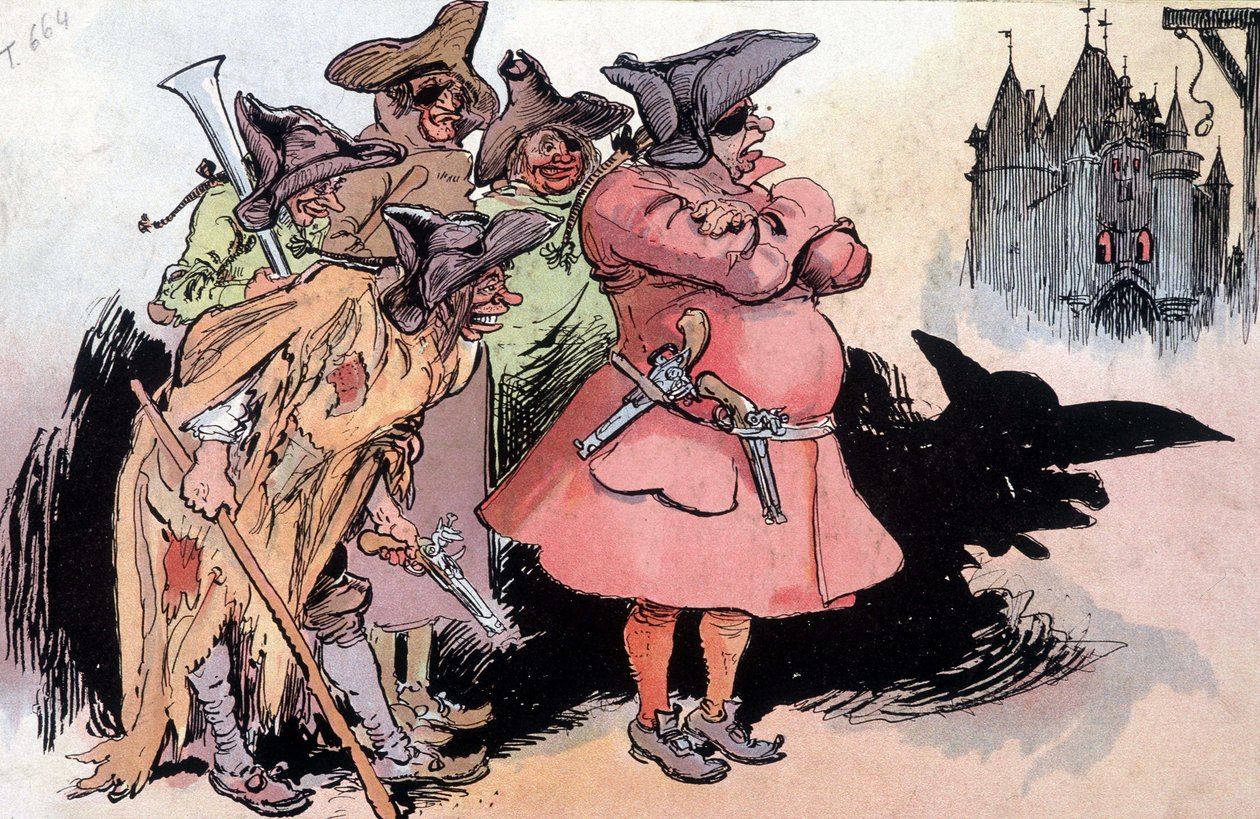 Le 2 Cartucce di Montfrileux, ill. di Robida, 19° secolo da Albert Robida