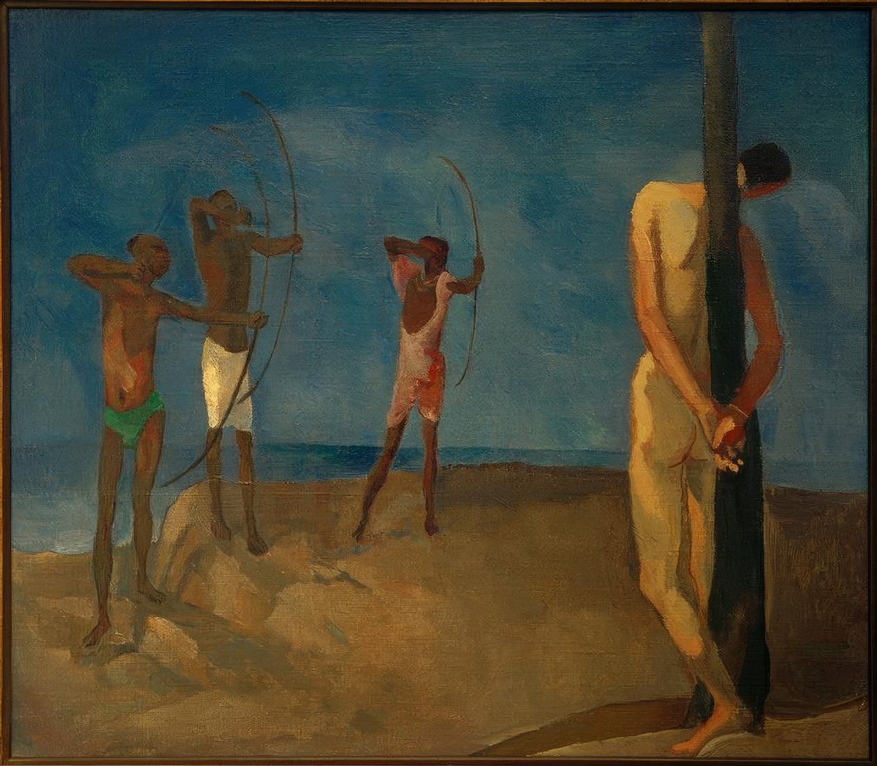 Sebastian con arcieri neri da Albert Weisgerber
