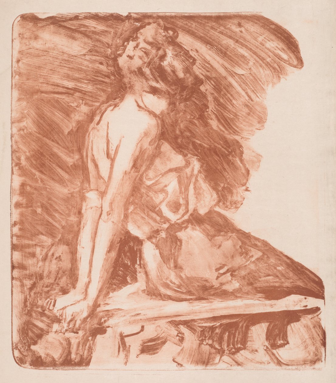 Donna con le mani dietro la schiena da Albert de Belleroche