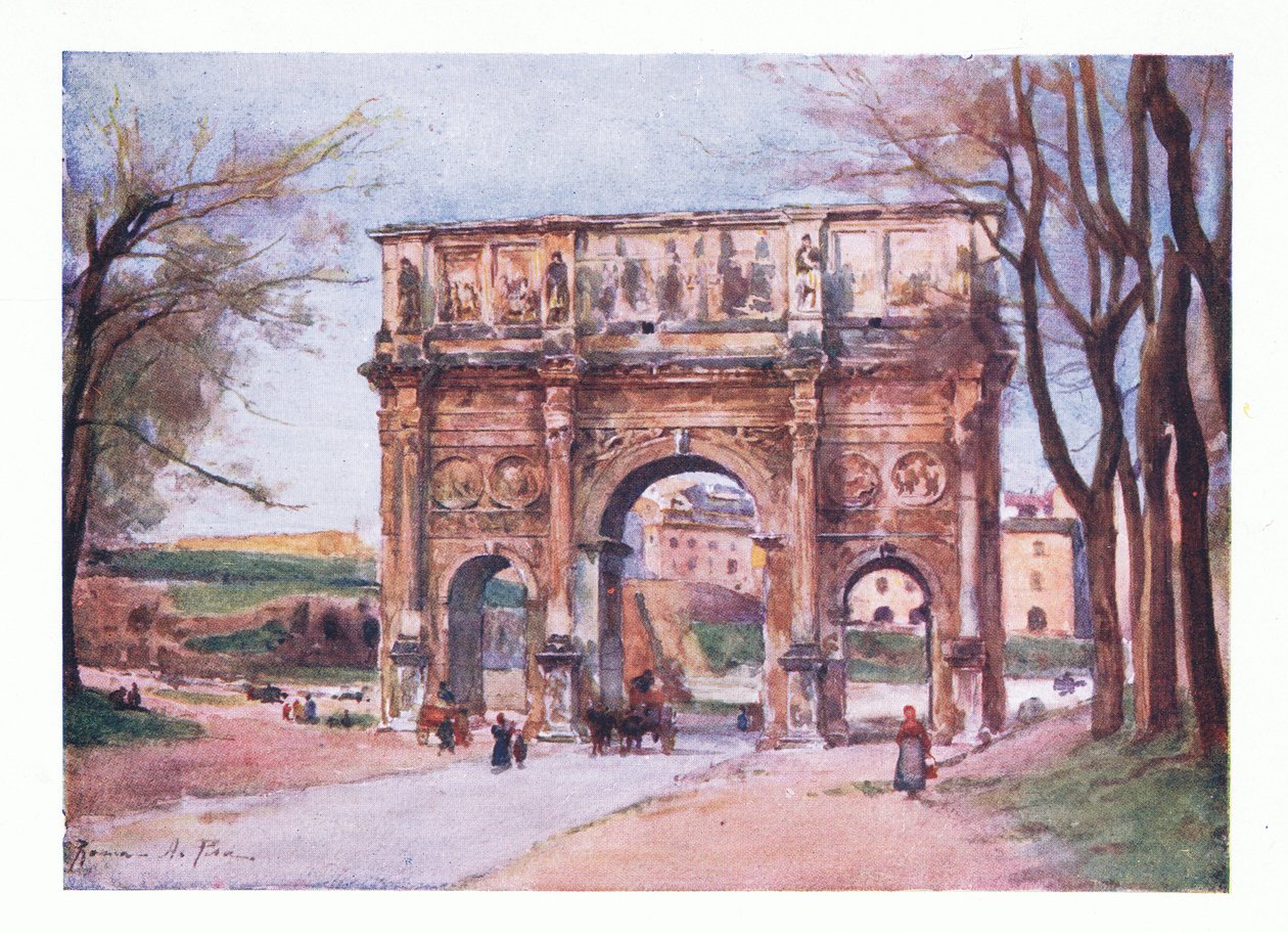 Arco di Costantino, da Roma pubblicato da A & C Black Ltd, 1925 da Alberto Pisa
