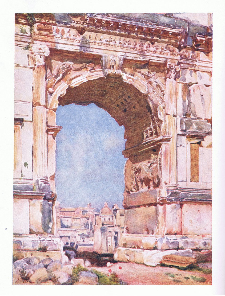 Arco di Tito, da Roma pubblicato da A & C Black Ltd, 1925 da Alberto Pisa