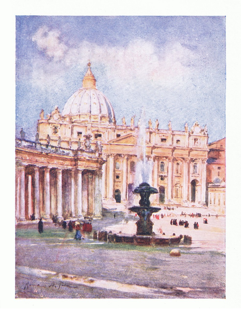 San Pietro, da Roma pubblicato da A & C Black Ltd, 1925 da Alberto Pisa