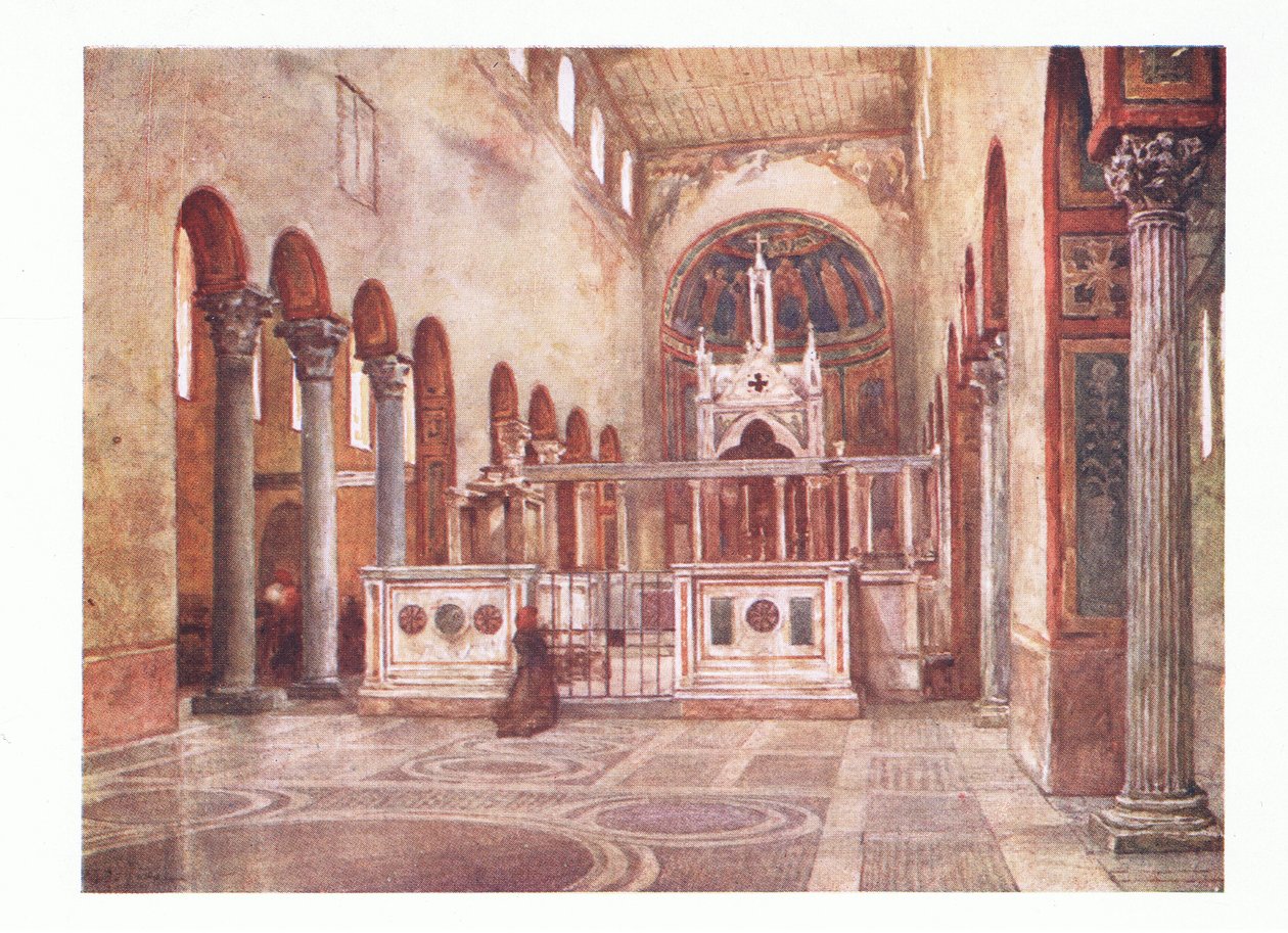 Santa Maria in Cosmedin (basilica paleocristiana), da Roma pubblicato da A & C Black Ltd, 1925 da Alberto Pisa