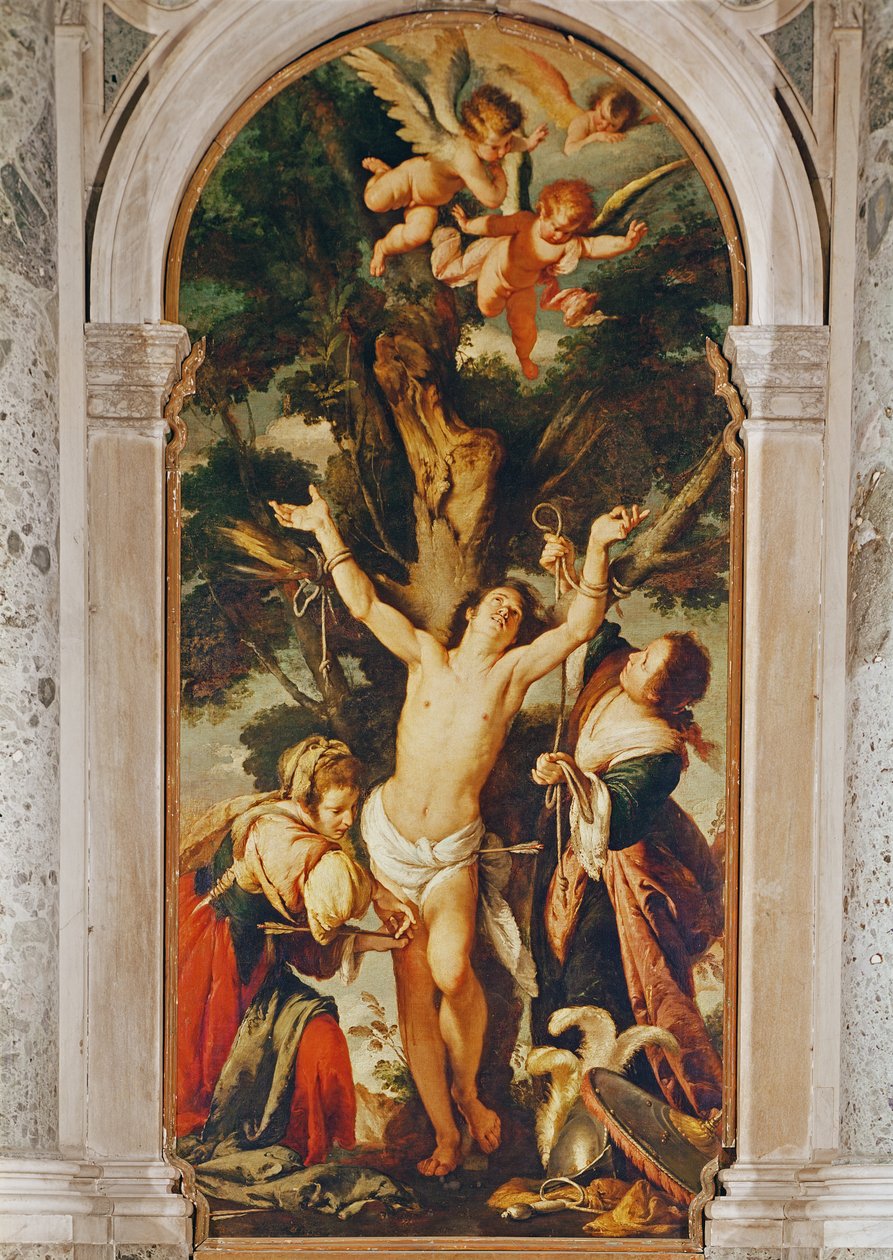 Il martirio di San Sebastiano nella Cappella di Benedetto XIII da Alberto Sforza