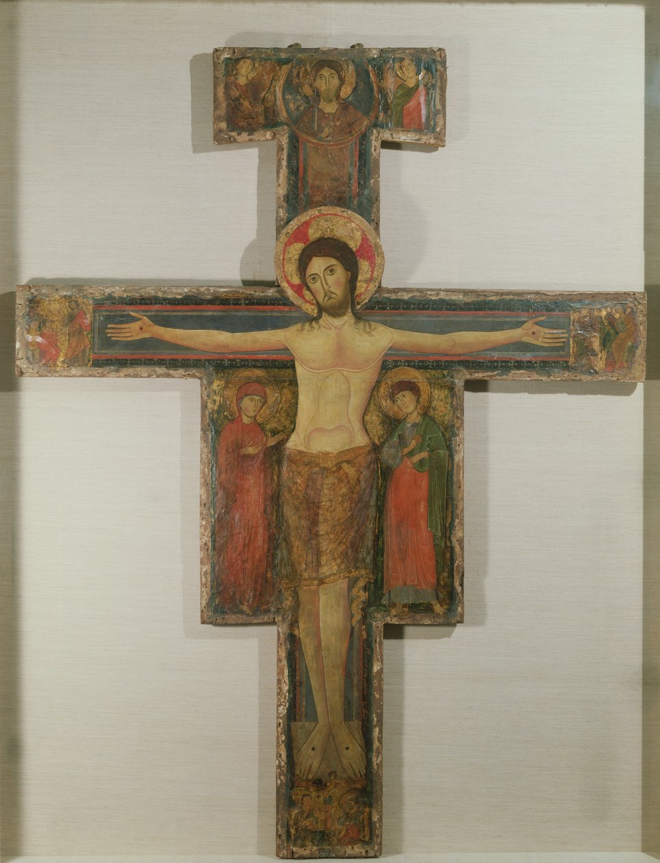 La crocifissione con la Vergine Maria e San Giovanni, fine XII secolo da Alberto Sotio