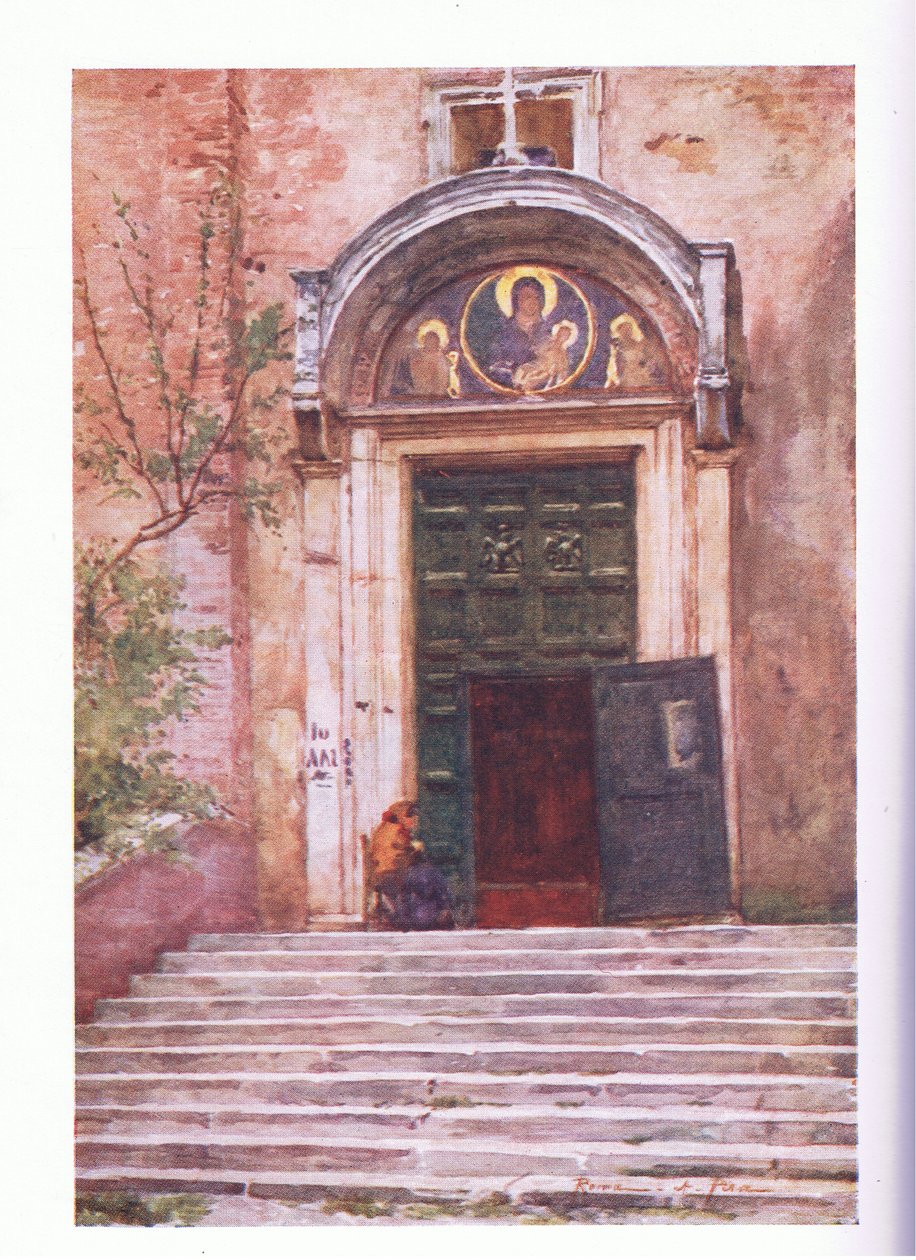 Ingresso ad Ara Coeli, dal Foro, da Rome pubblicato da A & C Black Ltd da Alberto Pisa