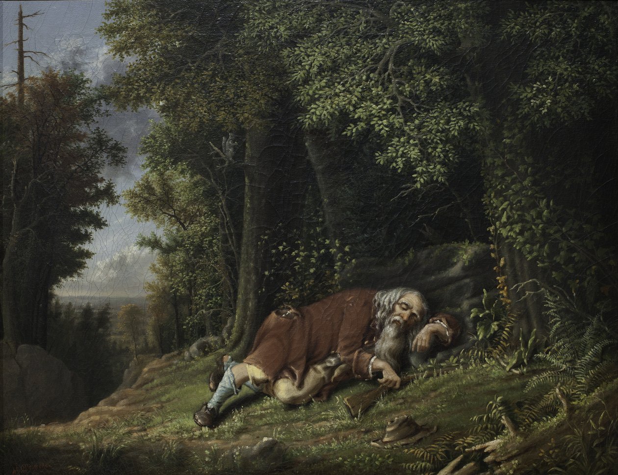 Rip Van Winkle addormentato da Albertus D.O Browere
