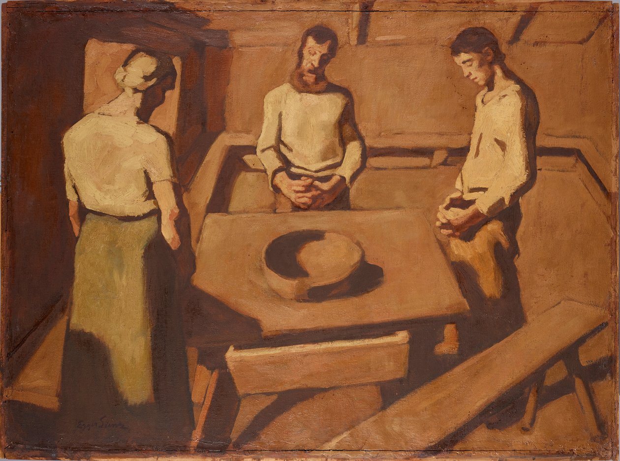 La preghiera a tavola da Albin Egger Lienz