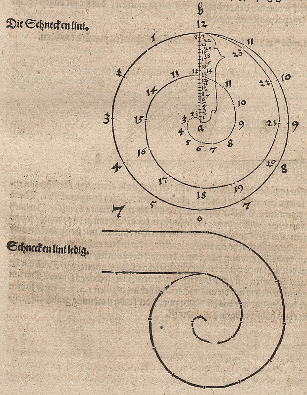 Spirale di Archimede da Albrecht Dürer
