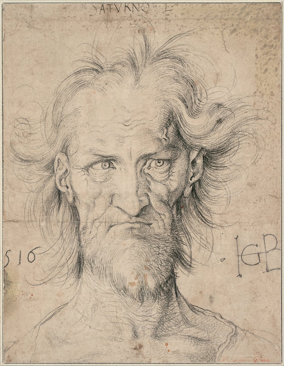 Testa di un vecchio barbuto (Saturno), 1516 da Albrecht Dürer