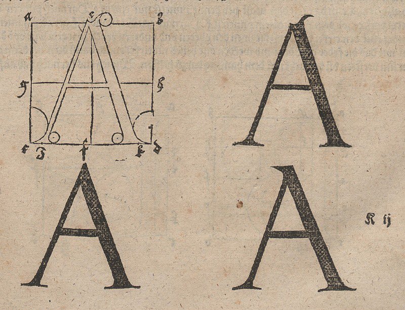 Costruzione di lettere da Albrecht Dürer