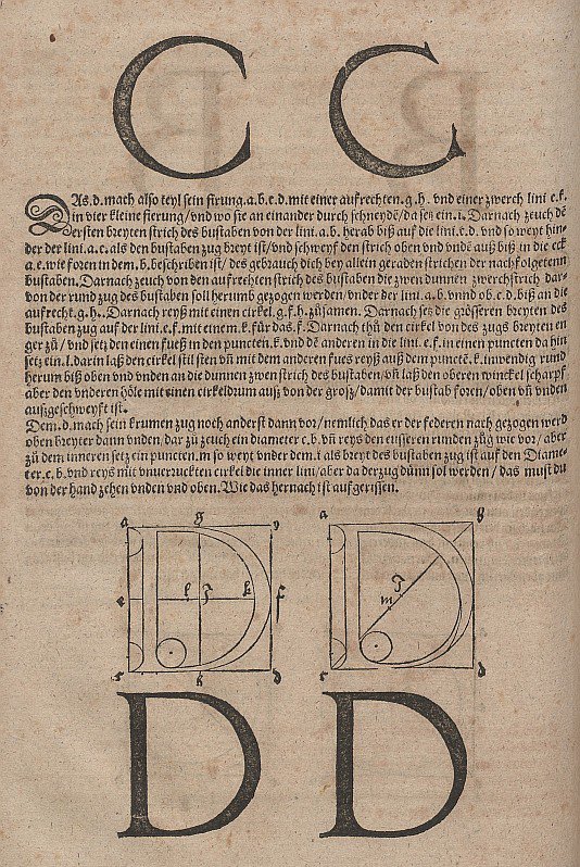 Costruzione di lettere da Albrecht Dürer