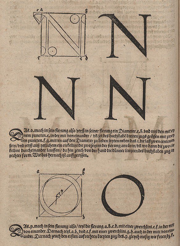 Costruzione di lettere da Albrecht Dürer