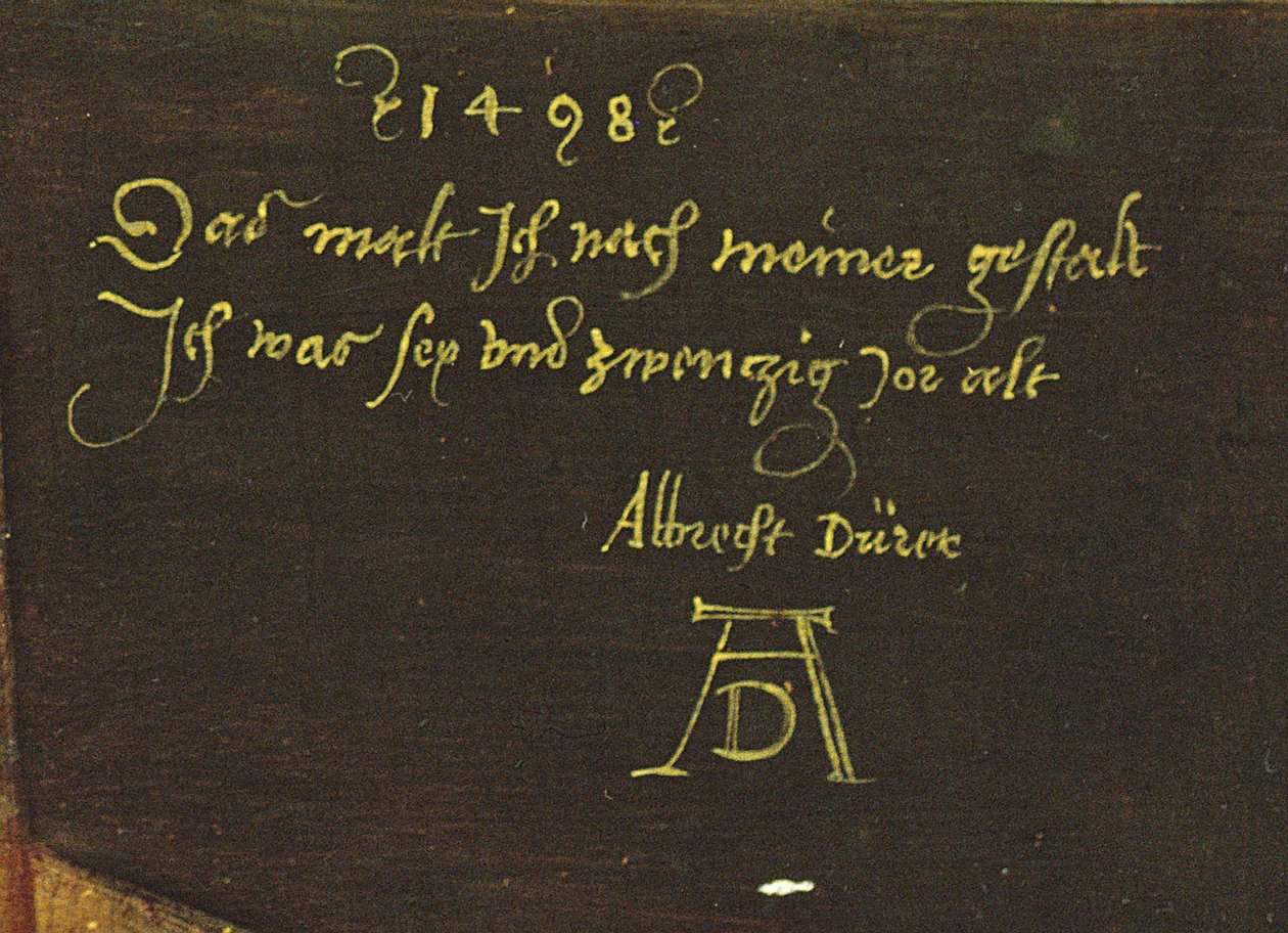 Autoritratto con guanti (dettaglio) da Albrecht Dürer