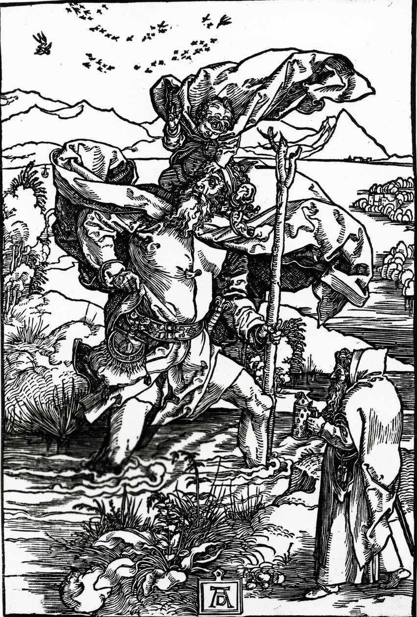San Cristoforo con il volo degli uccelli da Albrecht Dürer