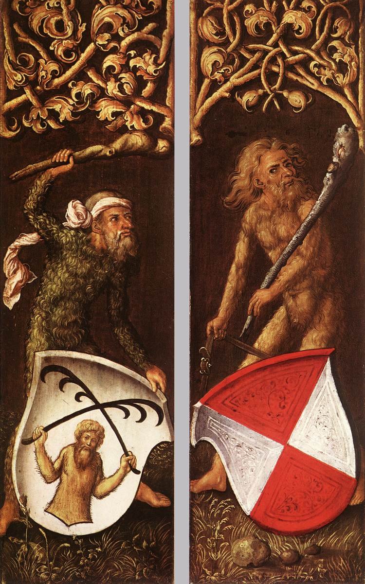 Uomini silvani con scudi araldici da Albrecht Dürer