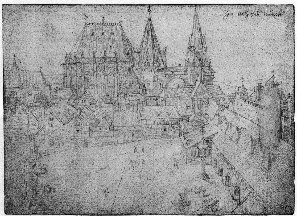 Il duomo di Aquisgrana, 1520 da Albrecht Dürer