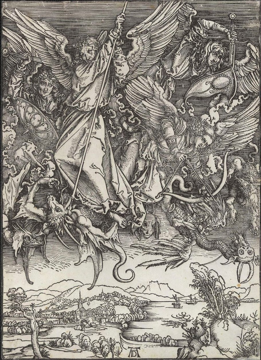 San Michele che combatte il drago da Albrecht Dürer