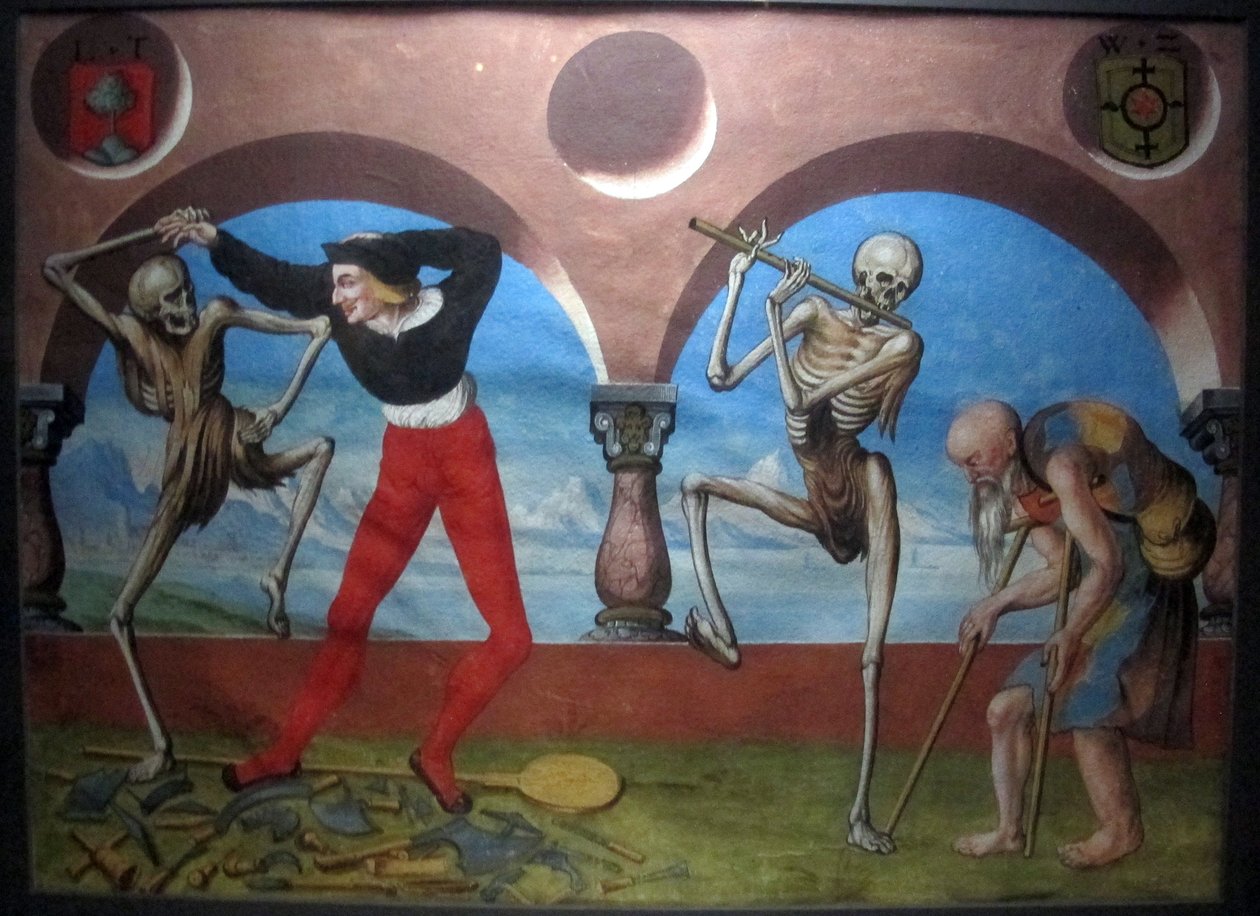 Copia della perduta danza macabra di M. Manuel del cimitero domenicano di Berna (1512-20) da Albrecht Kauw