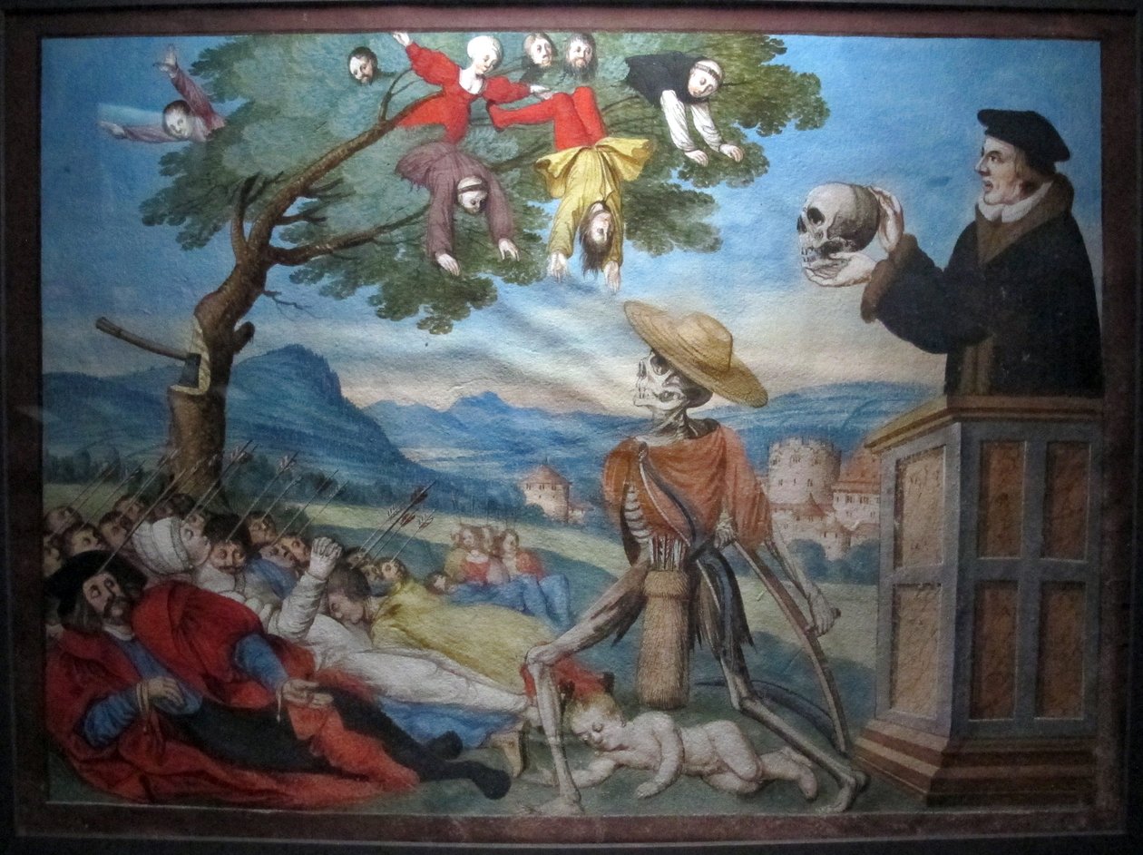 Copia della perduta danza macabra di M. Manuel del cimitero domenicano di Berna (1512-20) da Albrecht Kauw
