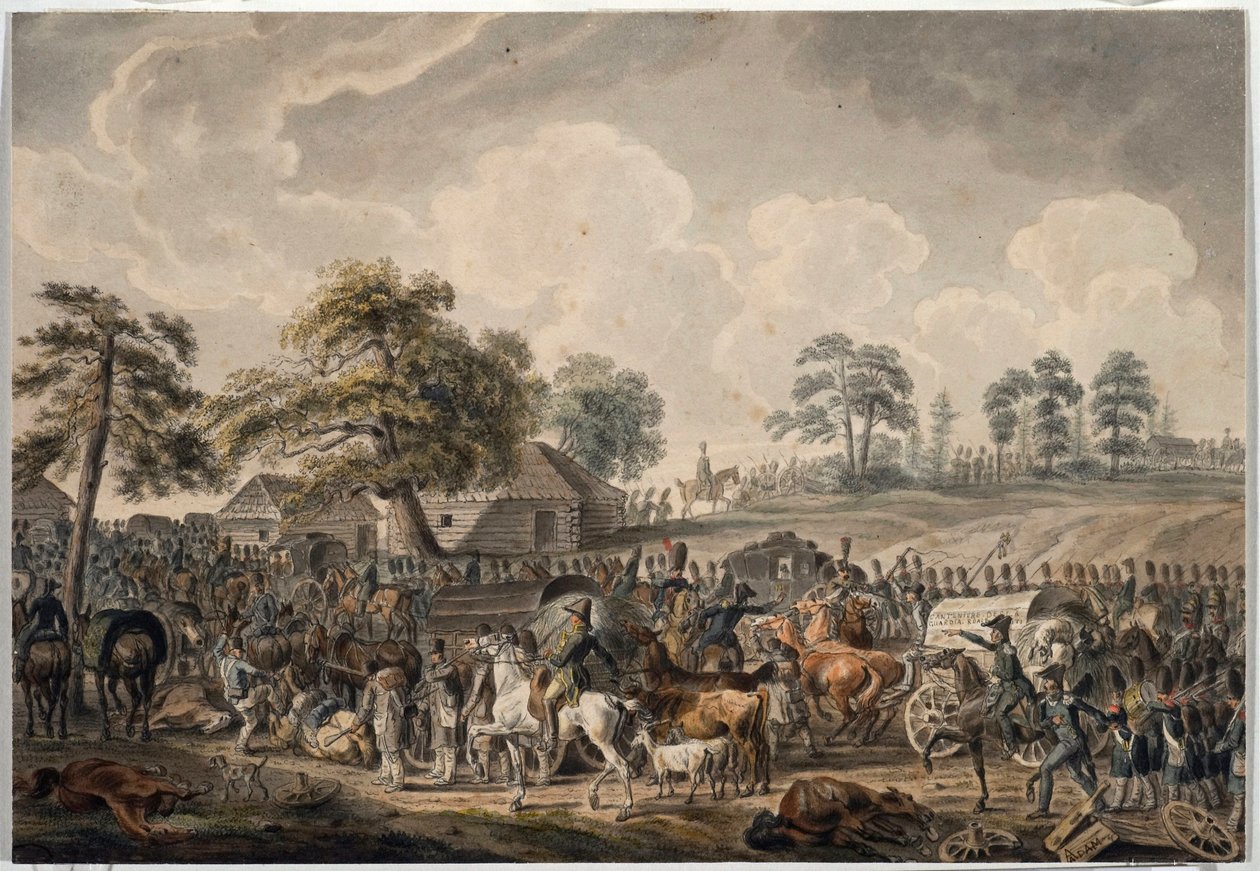 La Grande Armata attraversa il fiume Daugava il 24 luglio 1812 da Albrecht Adam