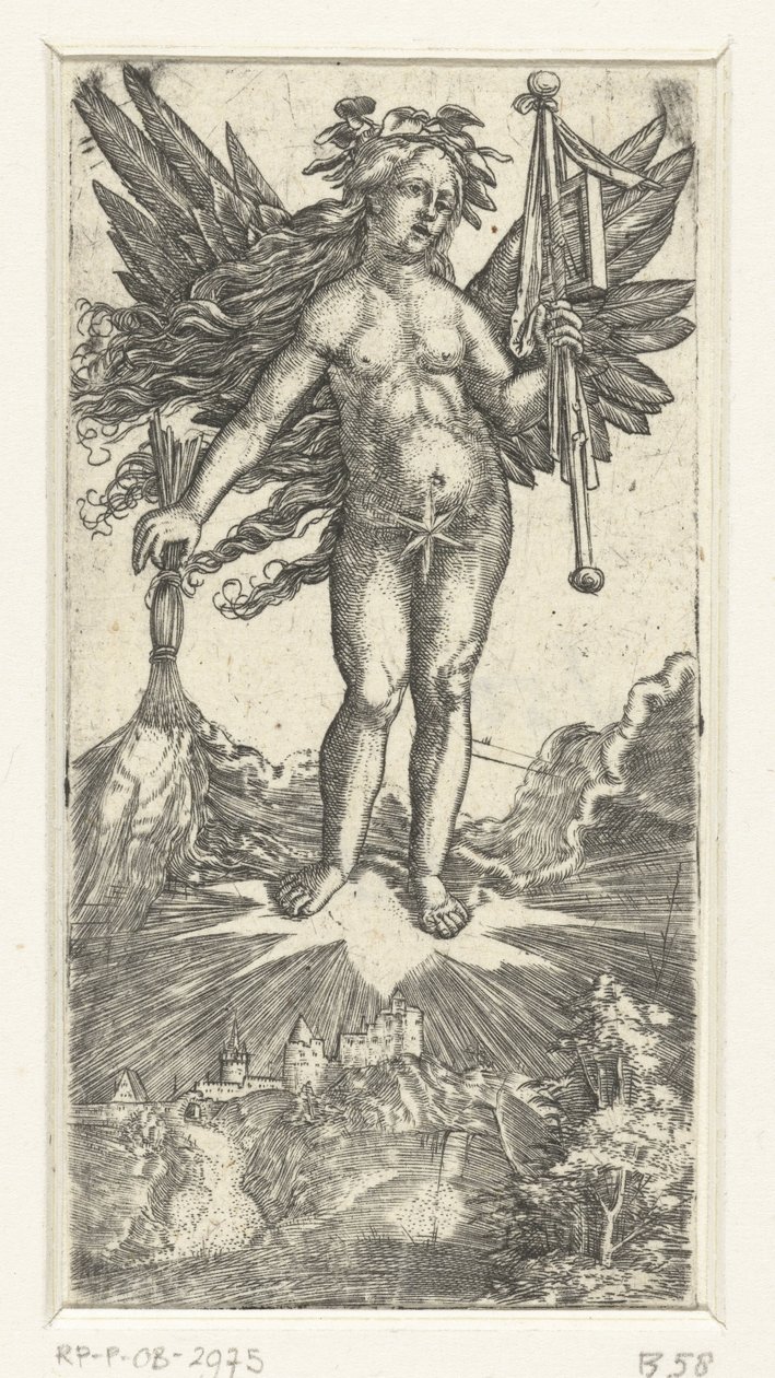 Figura femminile allegorica con ali da Albrecht Altdorfer