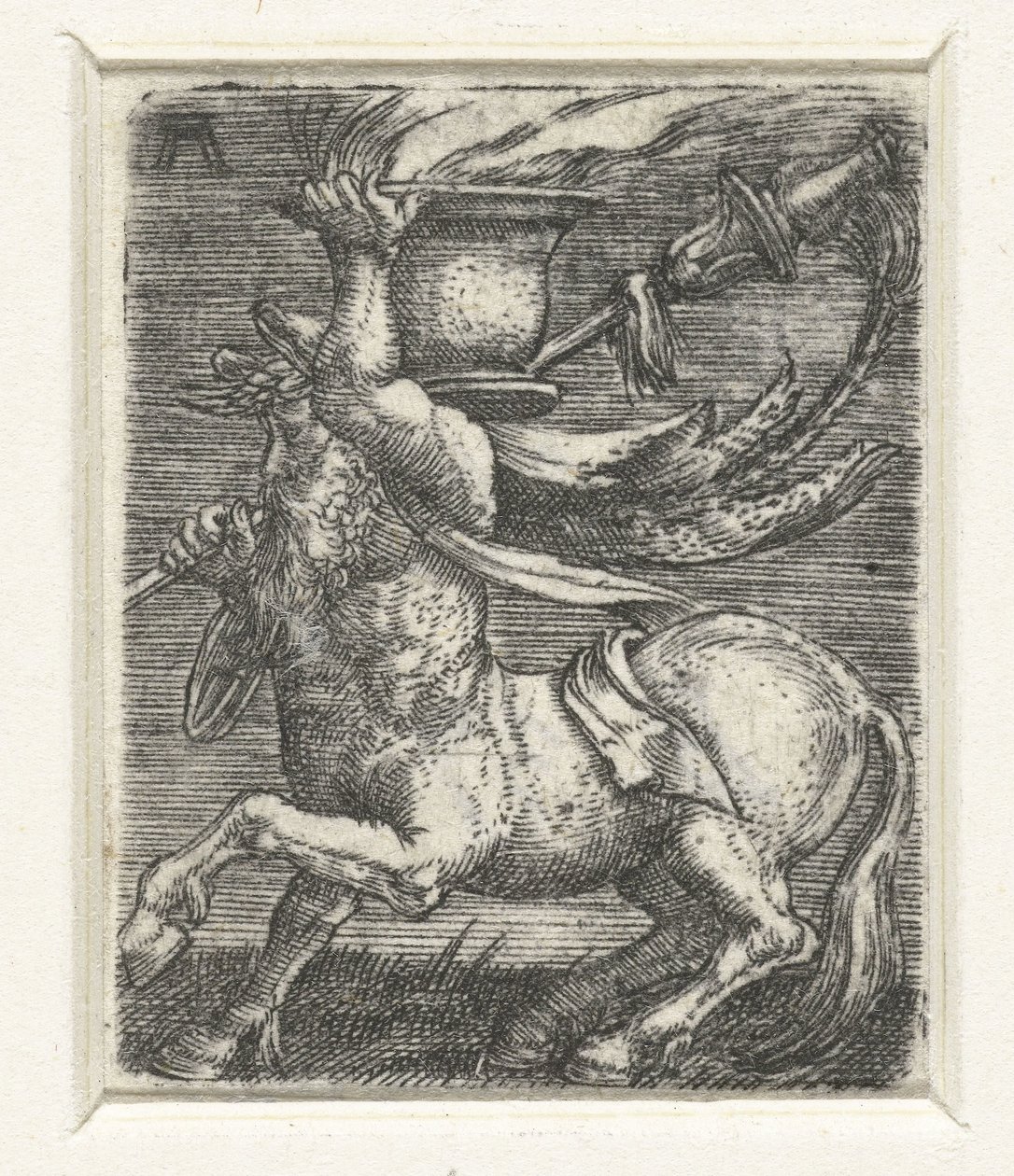 Centauro porta un vaso con fuoco da Albrecht Altdorfer