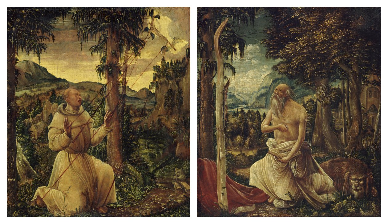 La stigmatizzazione di San Francesco / La penitenza di San Girolamo da Albrecht Altdorfer