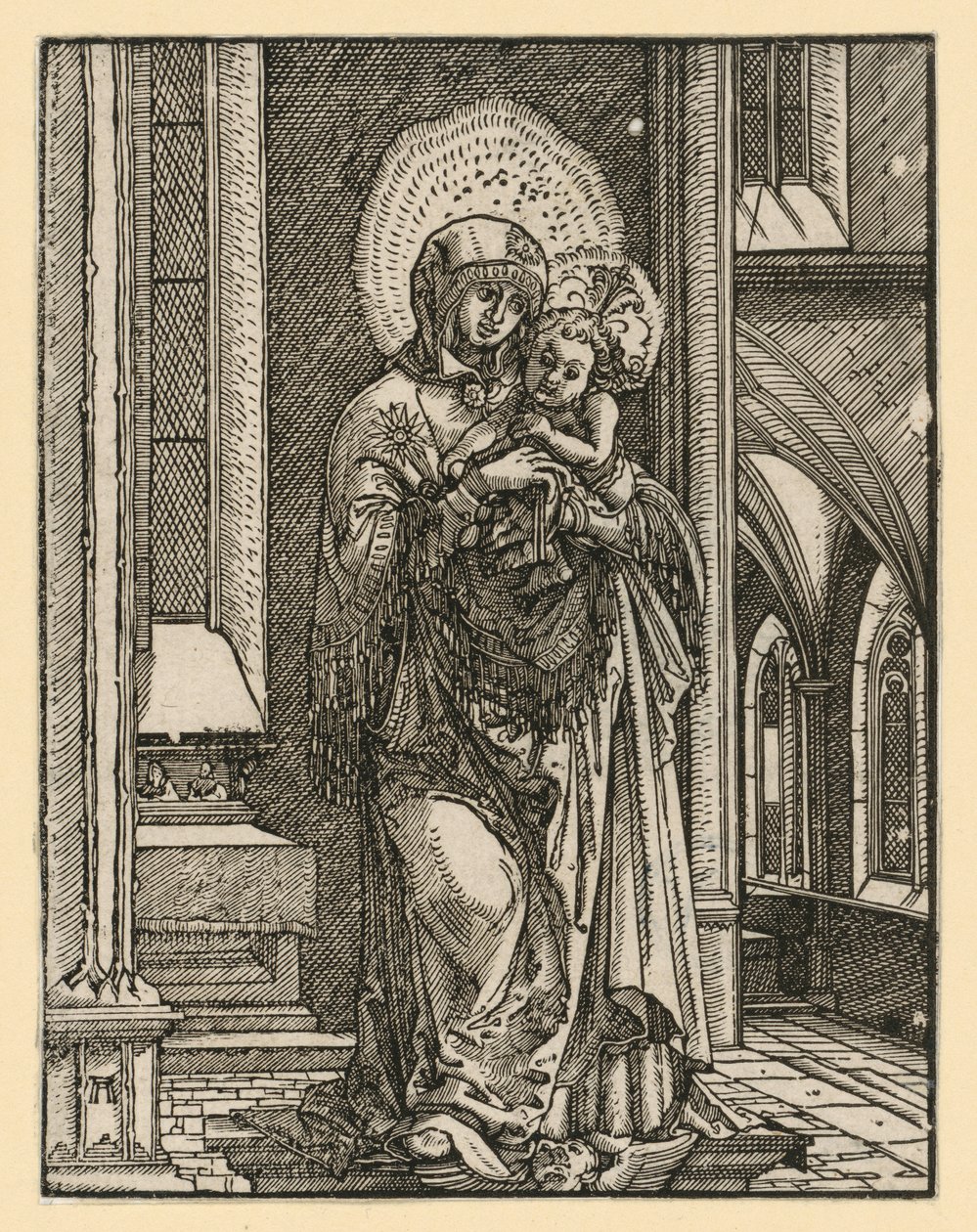 La „bella Maria di Ratisbona“ nella chiesa da Albrecht Altdorfer