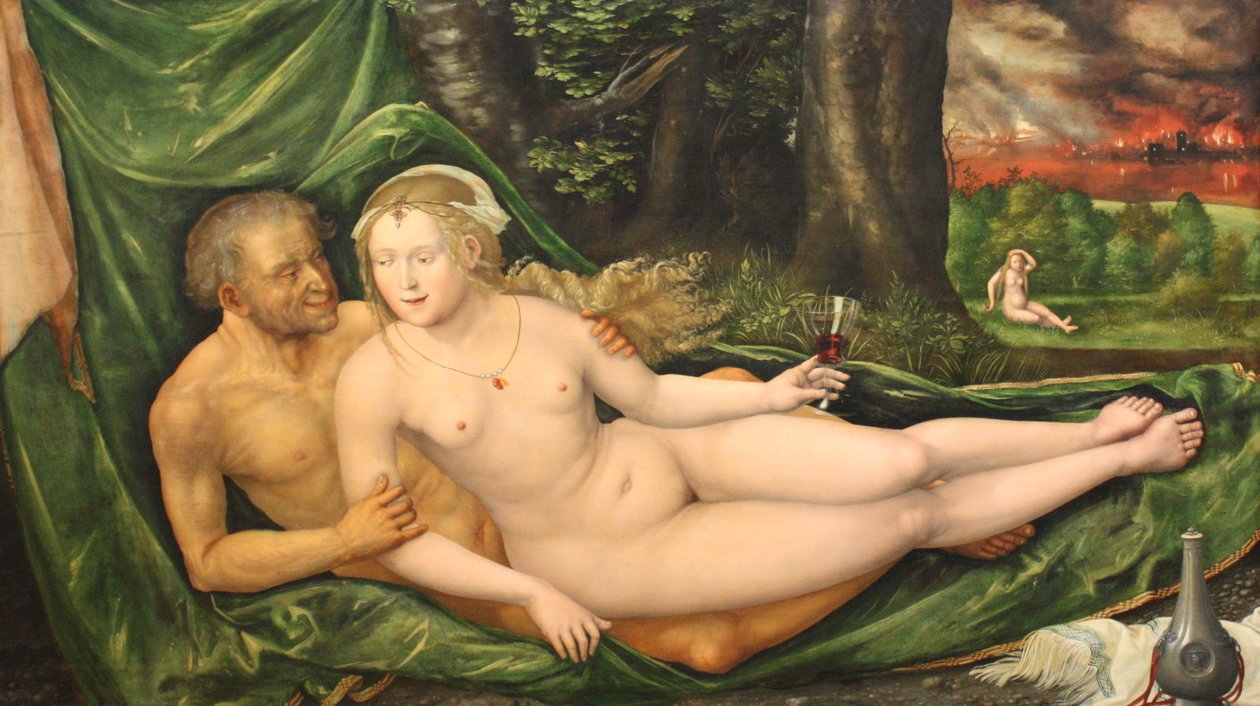 Tedesco: Lot und seine Töchter Lot e le sue figlie da Albrecht Altdorfer
