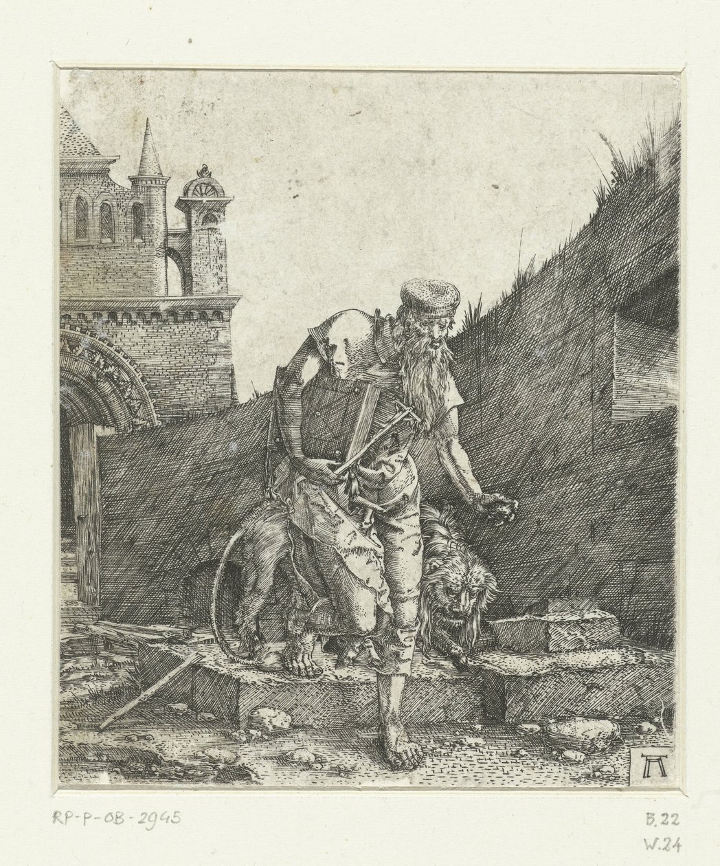 San Girolamo nel cortile di una chiesa da Albrecht Altdorfer